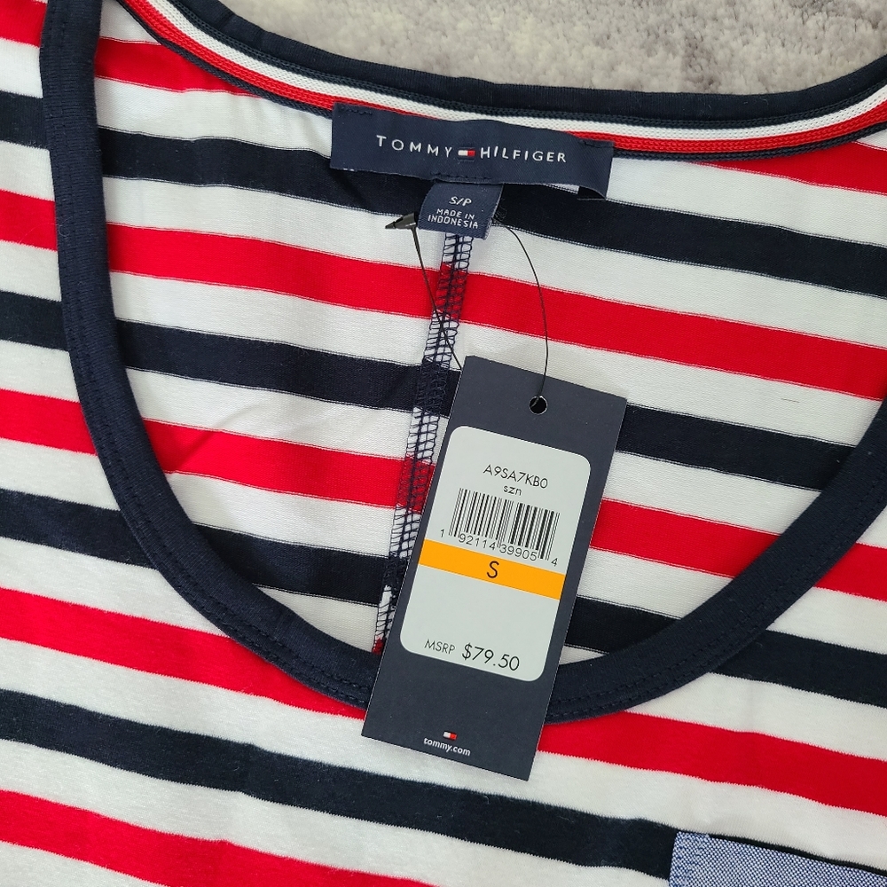 Tommy Hilfiger Striped Jersey Maxi Dress Size S - Picture 4 of 8